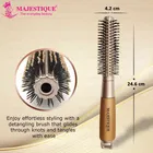 Majestique Ultra Soft Golden Round Hair Brush 