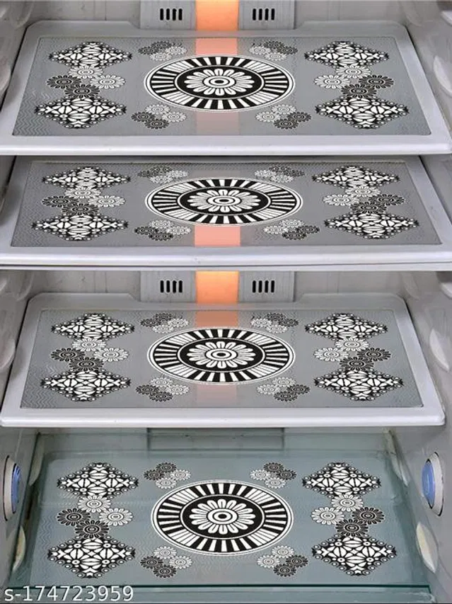 Waterproof Fridge Mats (Multicolor, Pack of 4)