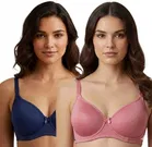 Solid Padded Everyday Bra Pack of 2 for Women 