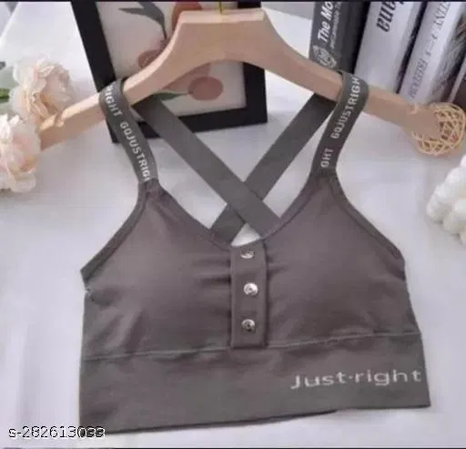 Cotton Blend Sports Bra Women, Brown (30B)