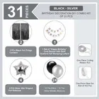 Happy Birthday Balloon Decoration Kit, Black, Set of 1