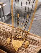 Combo of 4 Pcs Mangalsutras with Earrings Set for Women 