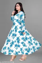 Georgette Printed Gown for Women 