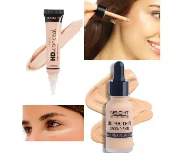 Ultra Thin Long Wear Foundation with Conceal Corrector (Multicolor, Set of 2)