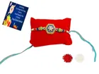 Metal Rakhi with Greeting Card & Roli Chawal 