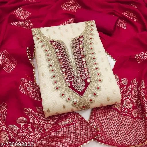 Silk Blend Punjabi/All Over Suits for Women (Multicolor, 7.05 meter (4XL)