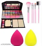 Eye Shadow Palette with 5 Pcs Makeup Brushes & 2 Pcs Blenders 