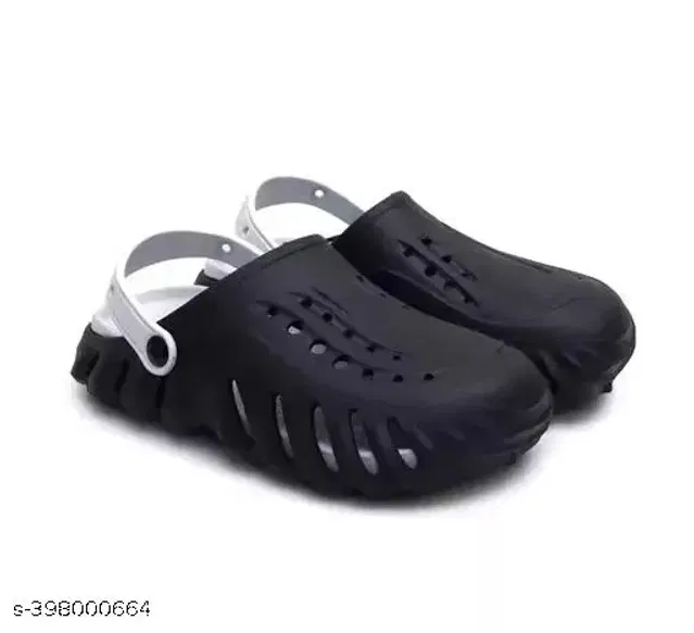 Clogs for Men (Grey & Black, 7)