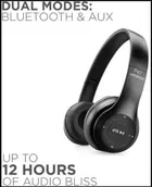 P47 Foldable Wireless Bluetooth Headphone with Mic & SD Card Support 