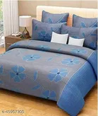 Polycotton Queen Size Bedsheet with Pillow Cover 