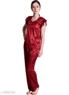 Satin Nightsuit Set for Women 
