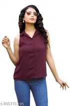 Sleeveless Cotton Shirt for Women 