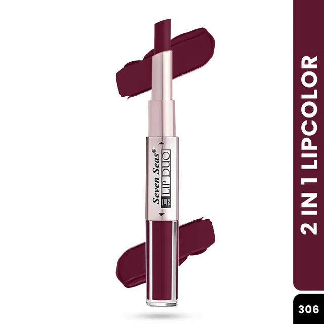 Seven Seas Lipstick for Women, Purple Shade (4ml+3g)