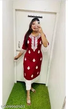 Embroidered A-line Kurta Set for Women 
