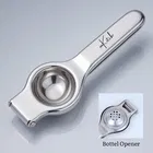 Stainless Steel Lemon Squeezer with Bottle Opener, Silver