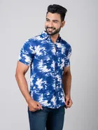 Lycra solid Shirt for Men, Cloud Blue 