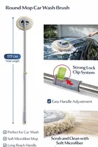 Round Mop Car Wash Brush with Long Handle