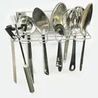 4 Pcs Stainless Steel Plate Stand & Utensil Holder 