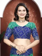 Georgette Bandhini Saree for Women 