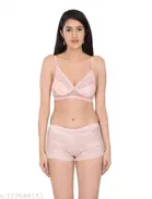 Polycotton Bra with Panty for Women 
