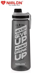 Nirlon Clear Sip Motivational Fitness Sport Water Bottle 800Ml Set Of 4 & Time Maker, Leak-Proof, Bpa-Free, Toxin Free Plastic Drink Bottle Design For Unisex At Gym, School, Office 