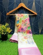 Linen Printed Saree for Women 