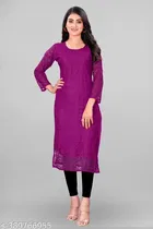 Net Kurti for Women,  Purple  