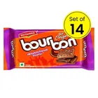 Britannia Bourbon The Original Chocolate Cream Biscuits, 14X60 g (Pack Of 14)