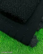 Georgette Solid Saree for Women, Black 