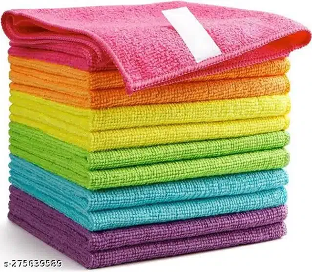 Microfiber Bath Towel (Multicolor, 40x40 cm) (Pack of 12)