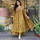 Viscose Rayon Kurta & Plazo With Dupatta Yellow 