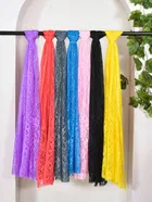 Net Self-Design Dupatta for Women (Multicolor, 2.2 m)