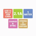 Micro USB Cable 2 A 1.8 m Fast Charging Cable