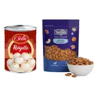 Combo Pack- Navguni Almond Nonpareil 200 g, Sethi Rasgulla 1 Kg