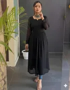 Georgette Straight Kurti for Women 