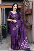Banarasi Woven Silk Blend Saree for Women 