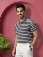 Striped Polo T-shirt for Men 