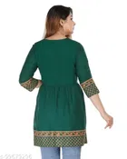 Anarkali Rayon Printed Kurti for Women 