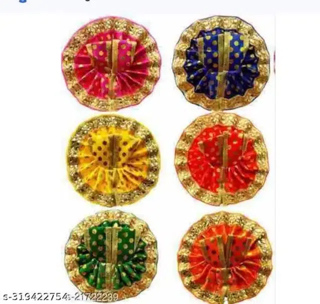 Fabric Laddu Gopal Dress (Multicolor, Pack of 6)