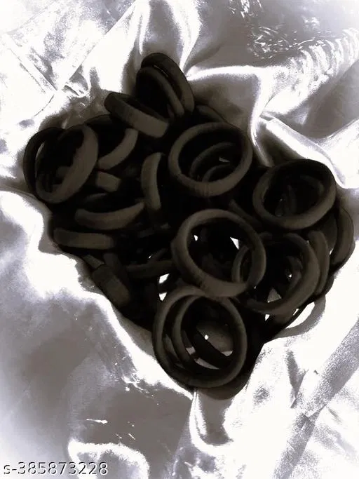 Hair Rubber Bands for Women (Black, Pack of 30)