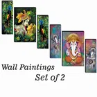 MDF 2 Pcs Designer Wall Painting for Home & Office 
