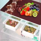 KANUSHI Industries® 1 Pc Microwave/Oven Top Cover + 1 Pc Fridge/Refrigerator Top Cover + 4 Fridge Mate