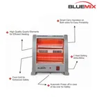 Bluemix Quartz 2 Rod 800 Watt With ISI Approved Halogen Room Heater 