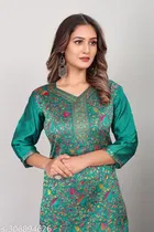 Pashmina Embroidered Kurti for Women 