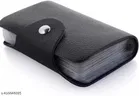 PU Wallet & Card Holder for Men ,Black & Brown, Pack of 2