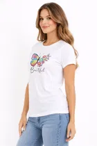 Cotton Blend Printed T-shirt for Men, White 