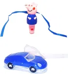 Kids Pepa Pig::Car Two Light::Whistle Kid's Rakhi, Pack of 2 