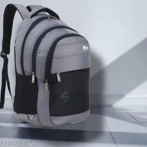 Nylon Backpack for Men & Women, Grey