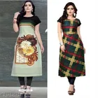 Crepe Printed Kurti for Women 