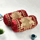 Jute Printed Bolster Covers, Multicolor, 17x27 inches, Pack of 2